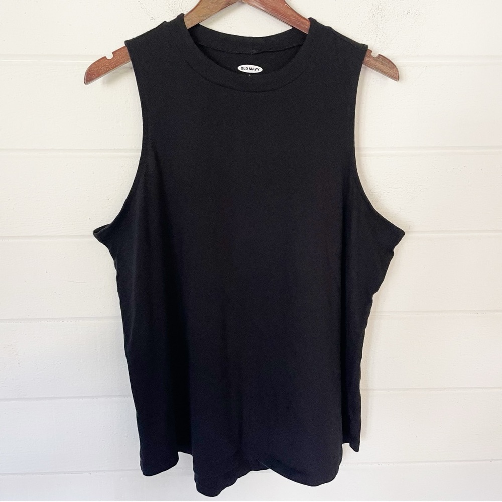 Old Navy Women’s Black Sleeveless Cotton Muscle Tee Size XL